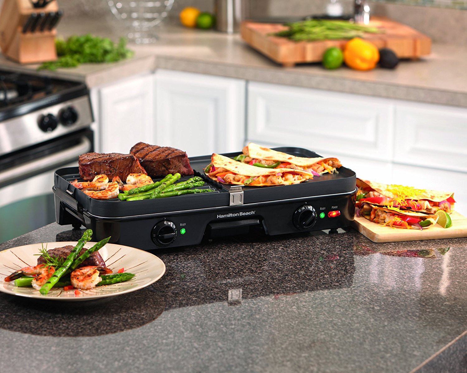 Hamilton beach indoor grill with removable grids sale