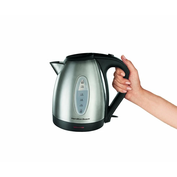 HAMILTON BEACH 1.7L STAINLESS STEEL ELECTRIC KETTLE l 40880 - Image 