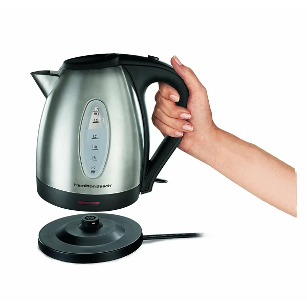 HAMILTON BEACH 1.7L STAINLESS STEEL ELECTRIC KETTLE l 40880 - Image 