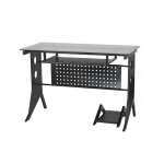 XTECH COMPUTER DESK BLACK W/TEMPERED GLASS TOP | CT-1211 - Image 