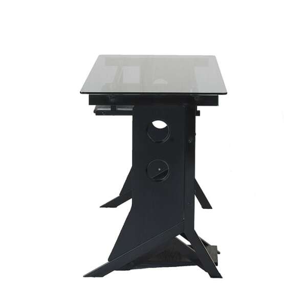 XTECH COMPUTER DESK BLACK W/TEMPERED GLASS TOP | CT-1211 - Image 