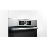 BOSCH SERIE 8 STEAM STAINLESS STEEL BUILT-IN BAKE OVEN | HSG636BS1 - Image 