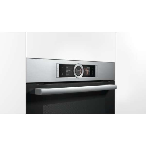 BOSCH SERIE 8 STEAM STAINLESS STEEL BUILT-IN BAKE OVEN | HSG636BS1 - Image 