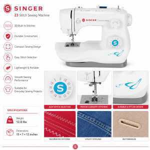 SINGER 23 STITCHES SEWING MACHINE | SIN-3333 - Image 