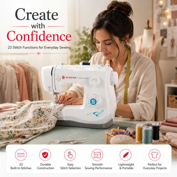 SINGER 23 STITCHES SEWING MACHINE | SIN-3333 - Image 