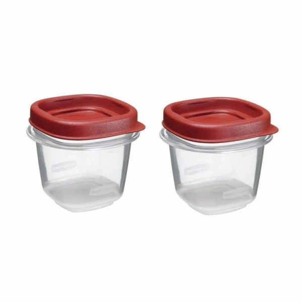 RUBBERMAID 0.5 CUP 2 PACK EASY FIND LID SQUARE STORAGE CONTAINER | 7J55 - Image 1