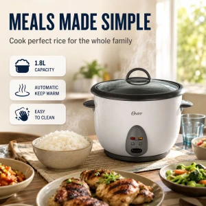 OSTER 10CUP RICE COOKER WHITE | CKSTRC1700W-013 - Image 
