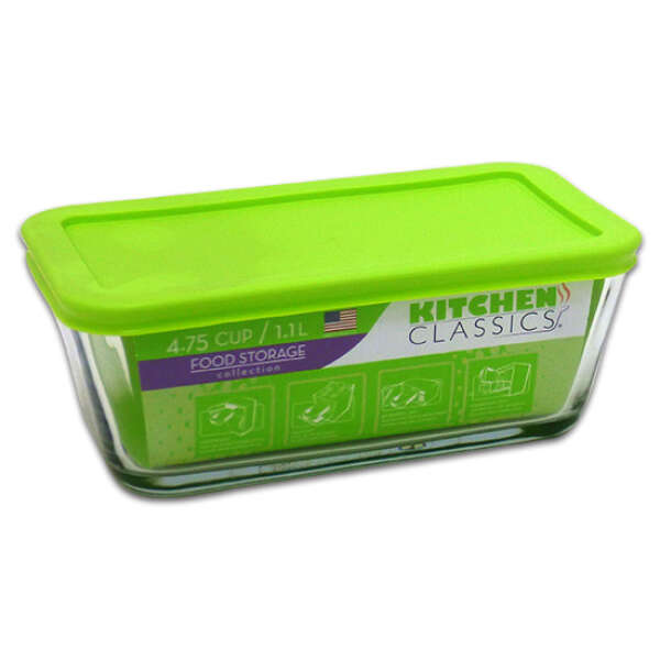 KITCHEN CLASSICS 4.75 CUP GLASS STORAGE CONTAINER W/COVER | KC-85912 - Image 1