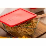 PYREX 10 PIECE GLASS STORAGE SET WITH PLASTIC COVERS | 1091198 - Image 