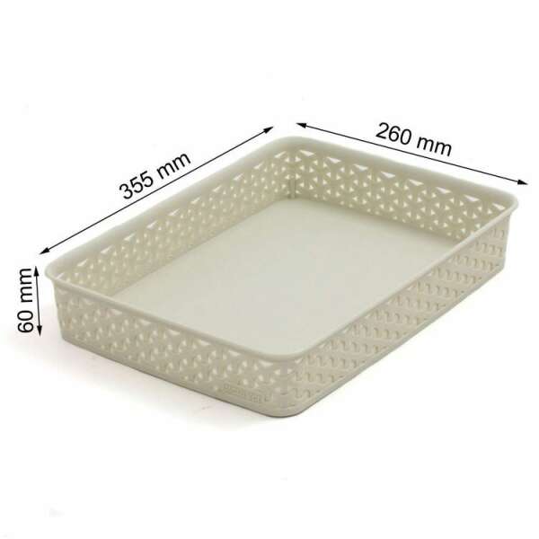 CURVER BASKET MY STYLE A4 RATTAN OPTIC CREME | 3253920095008 - Image 