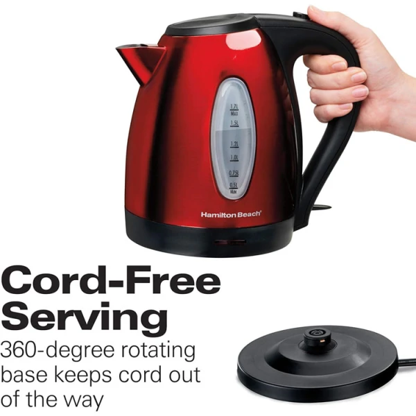 HAMILTON BEACH 1.7L KETTLE RED | 40885 - Image 