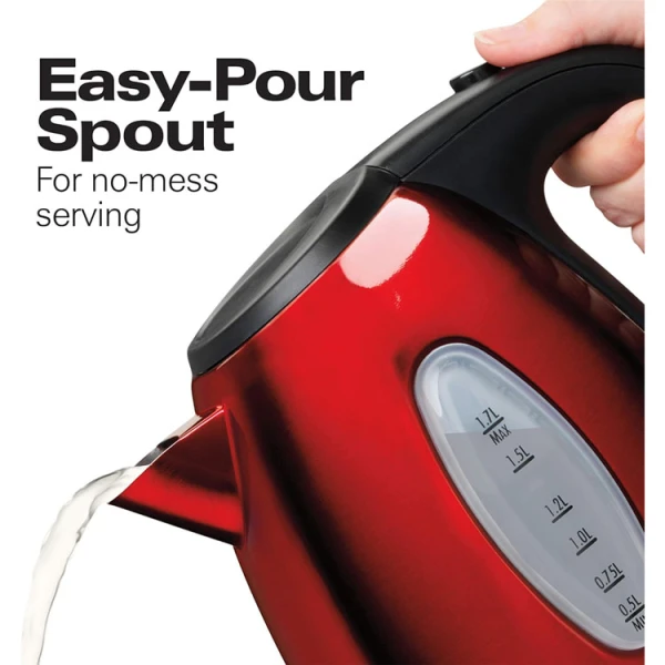 HAMILTON BEACH 1.7L KETTLE RED | 40885 - Image 