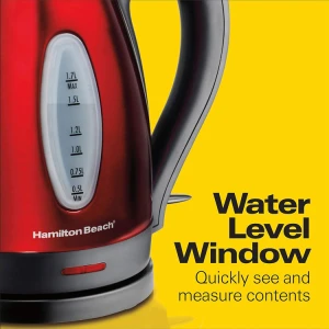 HAMILTON BEACH 1.7L KETTLE RED | 40885 - Image 