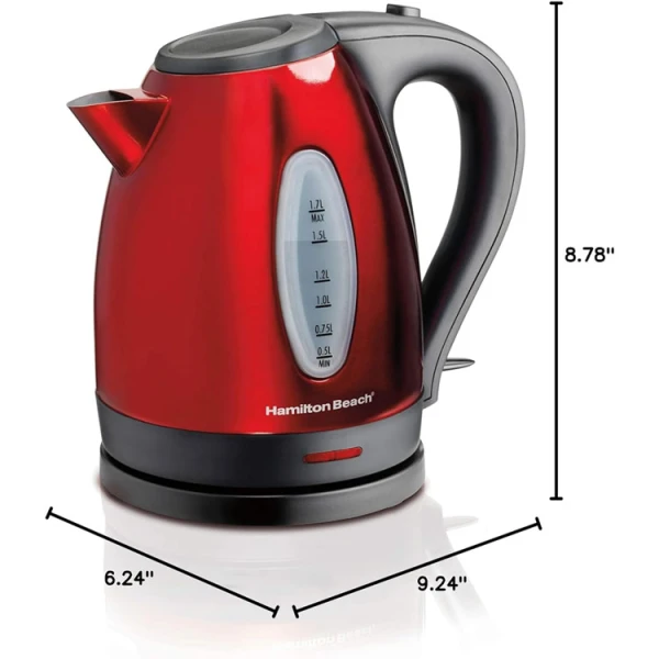 HAMILTON BEACH 1.7L KETTLE RED | 40885 - Image 