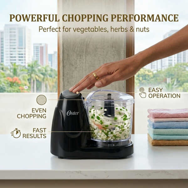 OSTER 1.5CUP MINI CHOPPER | FPSTFP3322-013 - Image 