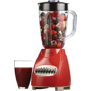 BRENTWOOD BLENDER 12SPEED RED PLASTIC JAR | JB-220R