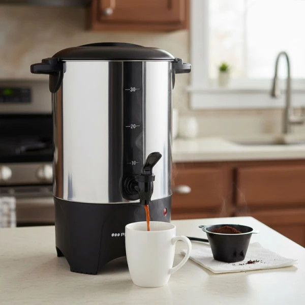 PREMIER ELECTRIC COFFEE MAKER 30 CUPS 110V | CM-6678 - Image 