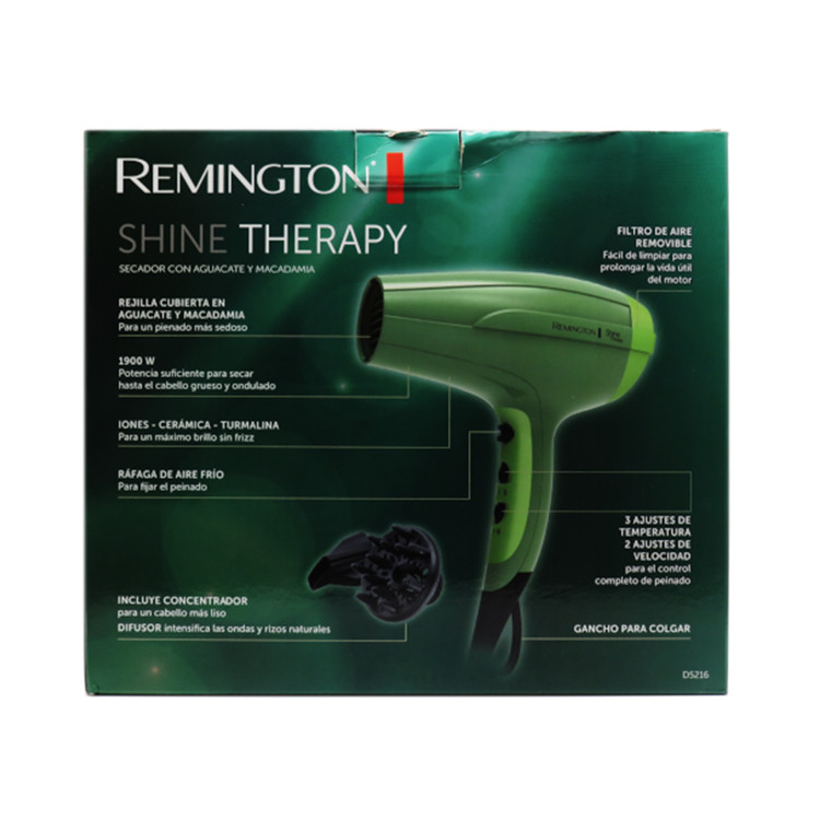 Secador Cabello Remington Macadamia Aguacate Shine Therapy –