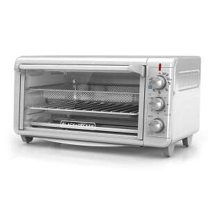 BLACK & DECKER EXTRA WIDE CRISP 'N BAKE AIR FRY TOASTER OVEN | TO3265XSS