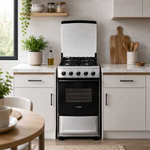 PREMIUM 4 BURNERS 20" STAINLESS STEEL FRONT GAS RANGE | PGS2006 - Image 