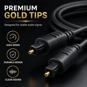 MAGNETICS TOSLINK TO TOSLINK CABLE GOLD TIPPED | MAG-654 - Image 