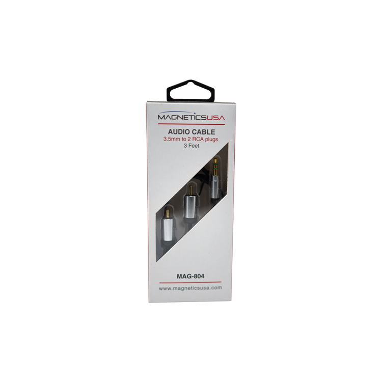 MAGNESTICS 3.5MM STEREO TO RCA 3FT CABLE | MAG-804