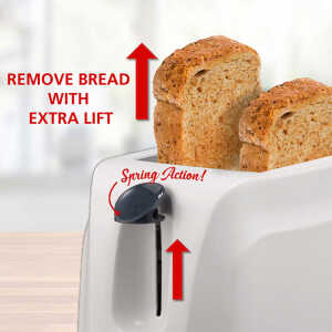 BRENTWOOD 2-SLICE COOL TOUCH TOASTER WHITE 120V | TS-260W - Image 