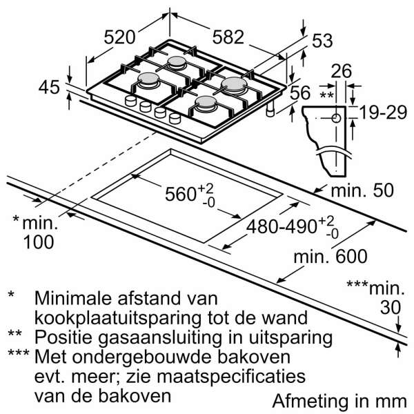 BOSCH SERIES 6 24" (60CM) GASCOOKTOP INOX | PCP6A5M90N - Image 