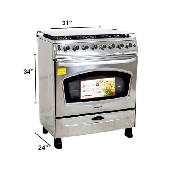 PREMIER GAS STOVE 30" 6 BURNER WITH OVEN EF6500GH(SS) HSDS Online