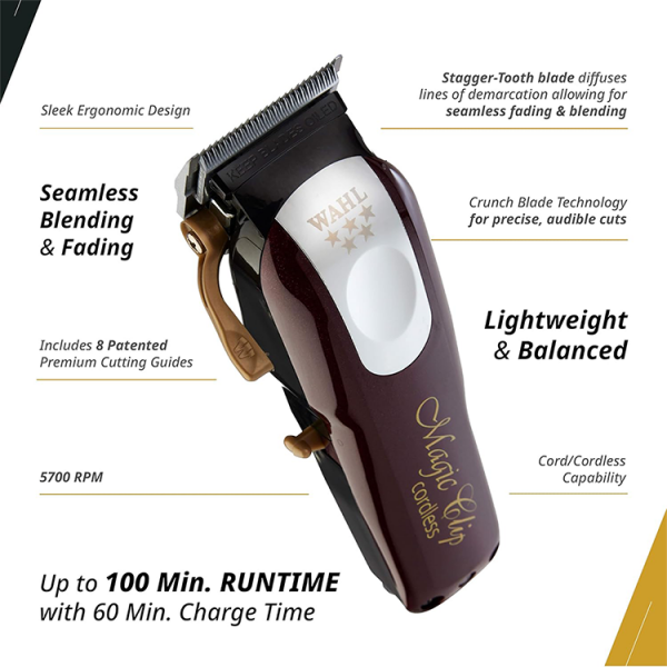 WAHL PROFESSIONAL 5 STAR CORD/CORDLESS MAGIC CLIPPER | 08148-308 - Image 
