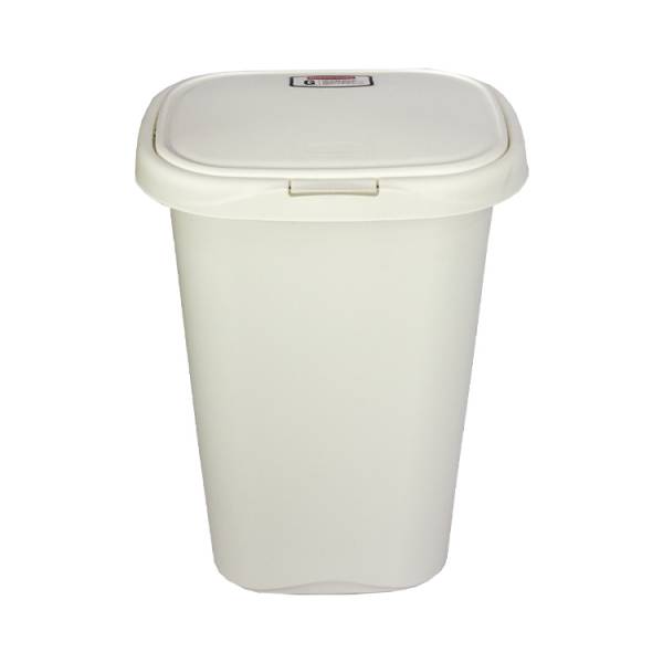 RUBBERMAID 13 GALLON WHITE TRASH CAN W/ LID | RMAD-FG5L5806WHT - Image 