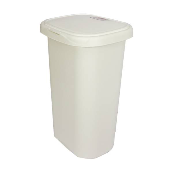 RUBBERMAID 13 GALLON WHITE TRASH CAN W/ LID | RMAD-FG5L5806WHT - Image 