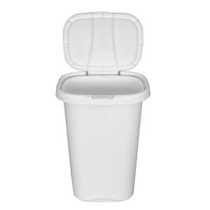 RUBBERMAID 13 GALLON WHITE TRASH CAN W/ LID | RMAD-FG5L5806WHT