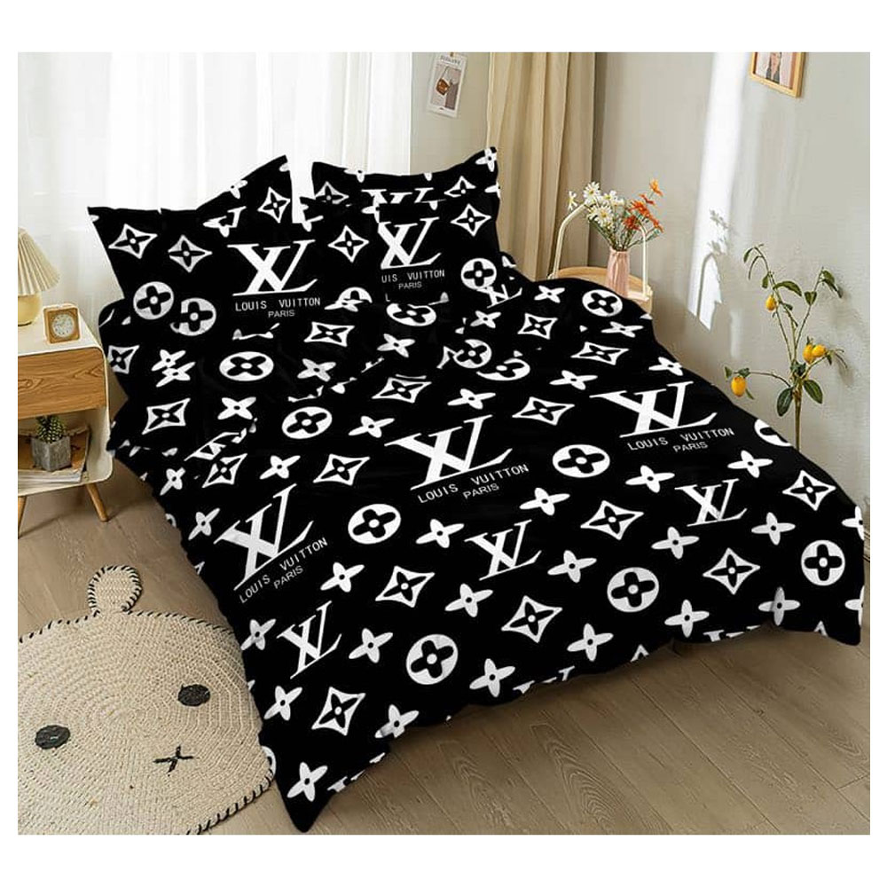 Buy Lips With Louis Vuitton Pattern Bedding Sets Bed sets with