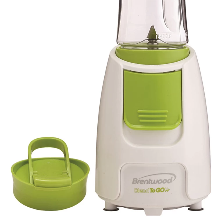 BRENTWOOD BLEND TO GO ONE TOUCH PERSONAL BLENDER WHITE GREEN JB