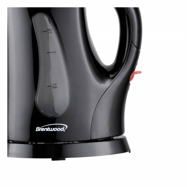 BRENTWOOD 1L CORDLESS ELECTRIC KETTLE BLACK | KT-1610BK - Image 