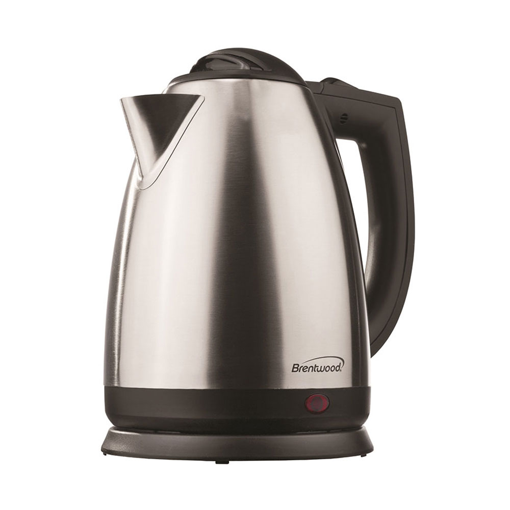 Brentwood 1.5 Liter 1000W Stainless Steel Electric Cordless Tea Kettle