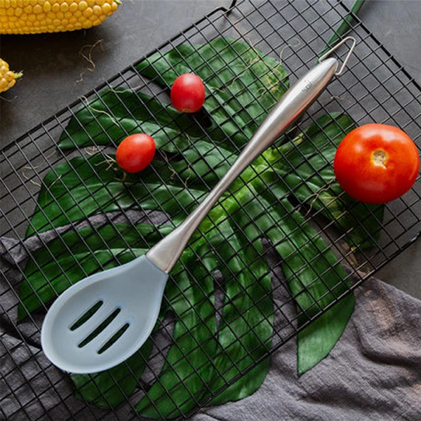 SOL SIMPLY BAKE IT 31 CM SILICONE SLOTTED SPOON | AC-00396 - Image 