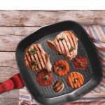 BERLINGER HAUS 28CM NON STICK GRILL PAN METALLIC BURGUNDY | BH-1271N - Image 