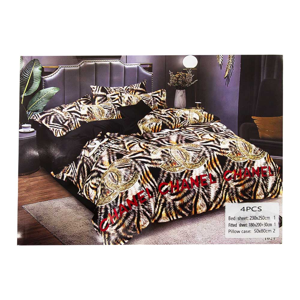 BED SHEET WITH PILLOW CASE SET CHANEL TIGER PRINT | CHANEL TIGER – HSDS  Online