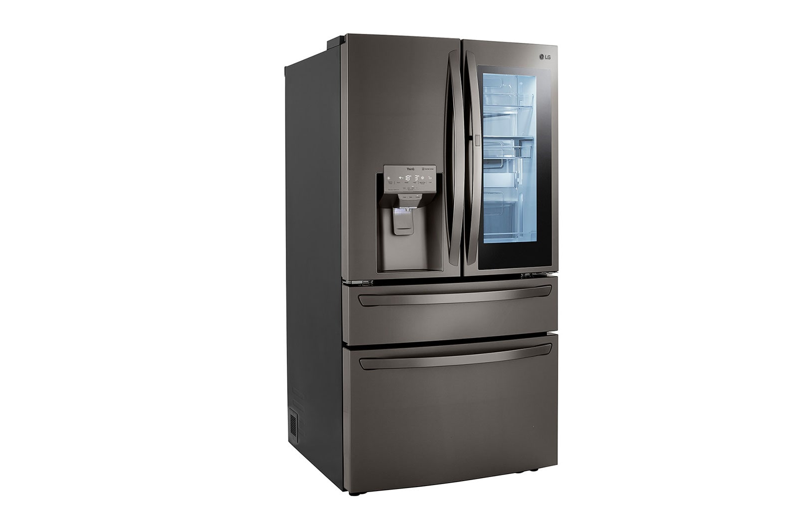 LG Nevecón Instaview Door-inDoor, Black STS finish, 884L, Inverter Linear Compressor, Hygiene Fresh +, Craft Ice Maker, 10 year compressor warranty, LM85SXD