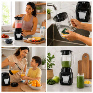 BLACK & DECKER 8-SPEED BLENDER W/PLASTIC JAR BLACK | BL0877-1BDLA - Image 