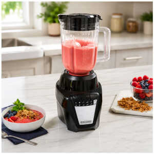 BLACK & DECKER 8-SPEED BLENDER W/PLASTIC JAR BLACK | BL0877-1BDLA - Image 