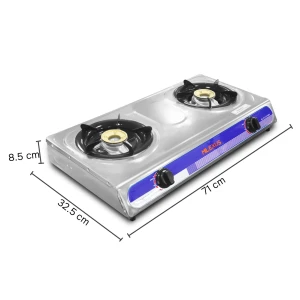 MILEXUS 2 BURNER GAS STOVE  | ML-EG-2Q-9000-2P - Image 