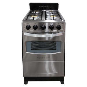 SUPER COOK 20" SILVER 4 BURNERS GAS RANGE | 10803-STEEL