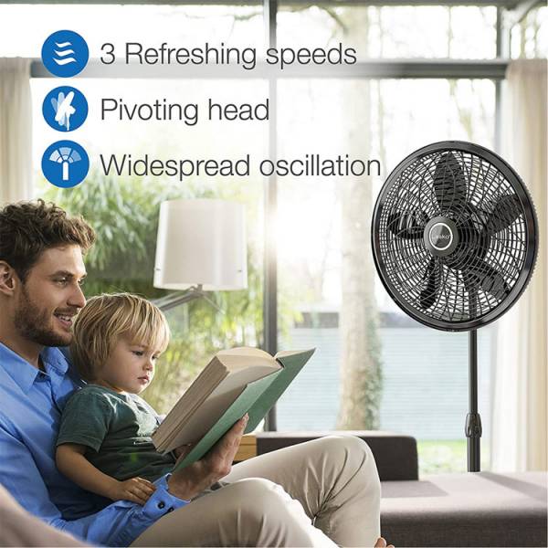 LASKO 18″ ELEGANCE & PERFORMANCE ADJUSTABLE PEDESTAL FAN 1827 HSDS
