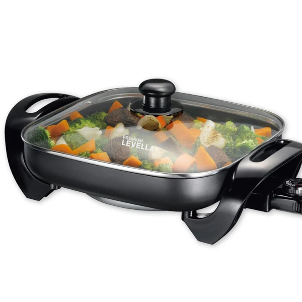PREMIUM 12X12" ELECTRIC SKILLET 120V-1200W BLACK | PES1211 - Image 