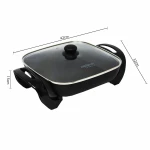 PREMIUM 12X12" ELECTRIC SKILLET 120V-1200W BLACK | PES1211 - Image 