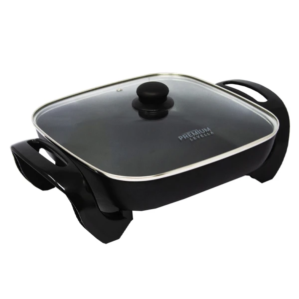 PREMIUM 12X12" ELECTRIC SKILLET 120V-1200W BLACK | PES1211 - Image 