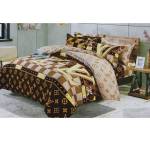 LOUIS VUITTON WHITE BROWN BEDSHEET | HIR-LV-WIT/BRUIN - Image 
